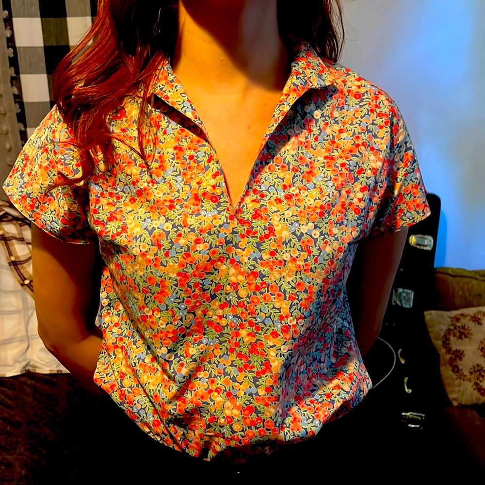 Handmade top flowery and cute SOLD